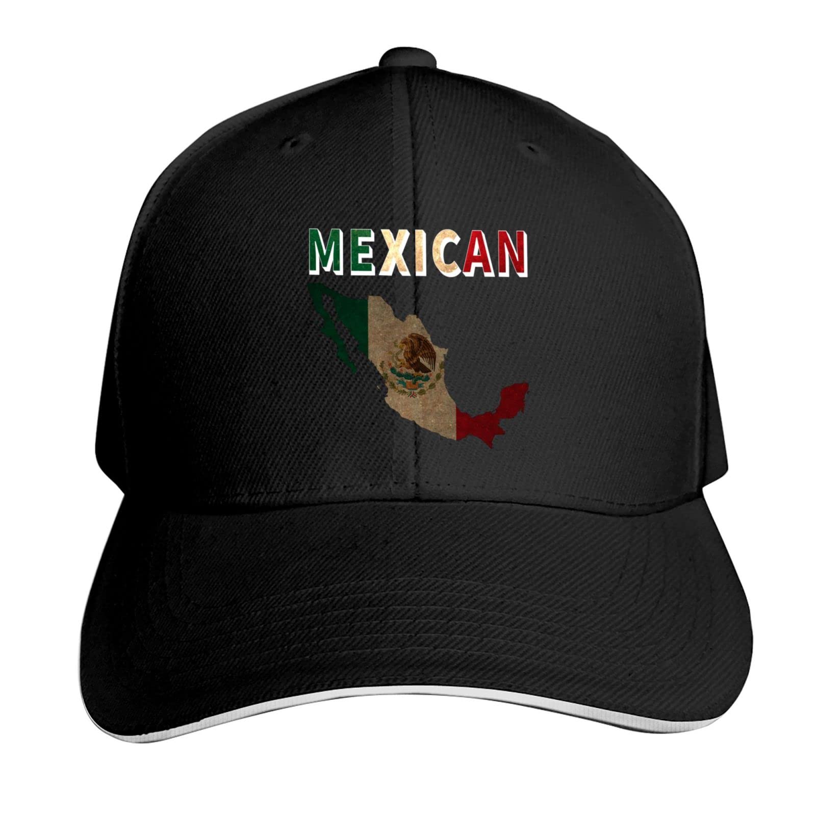 DARLEKS Dad Hat Retro Map Mexico Flag Mexican Baseball Cap for Men Women Snapback Aldult Curved Brim Casquette Truck Adjustable, One Size