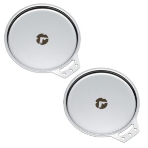 campingmoon 304 stainless steel plate lid for sierra cup φ12cm s-sg (2pcs set)