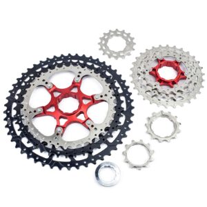 VG SPORTS 8/9/10/11/12 Speed Ultra-Light Bike Cassette for Mountain Bike 11-40T/11-42T/11-46T/11-50T/11-52T MTB Cassette Lightweight Aluminum Bracket Cassette