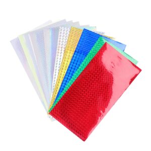 vbestlife fish scales tape sticker, 12pcs mixed color laser adhesive film refit material holographic fishing lure sticker