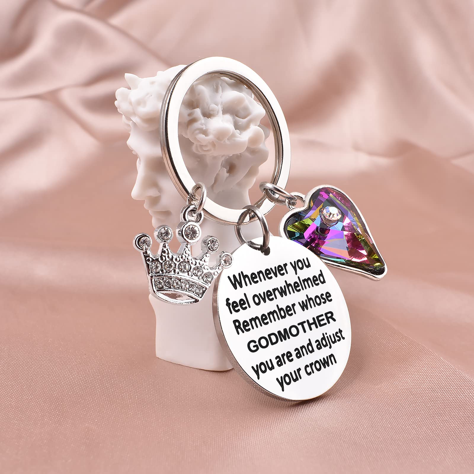 Godmother Keychain Gift Godmother Gifts from Godchild, God Mother Gifts for Women Godmother Proposal Birthday Christmas Gifts from Goddaughter Will You Be My Godmother Present Fairy Godmother Gifts