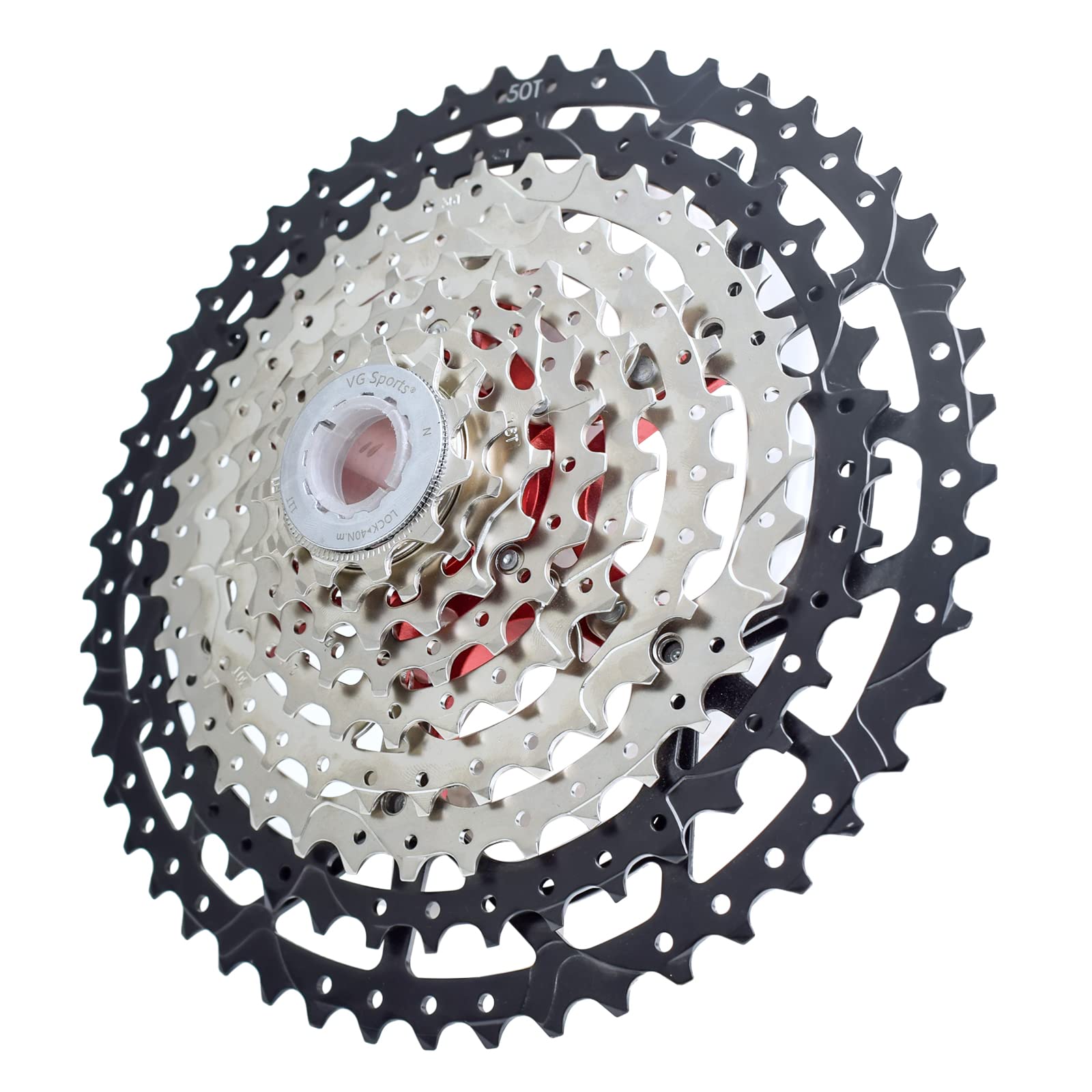 VG SPORTS 8/9/10/11/12 Speed Ultra-Light Bike Cassette for Mountain Bike 11-40T/11-42T/11-46T/11-50T/11-52T MTB Cassette Lightweight Aluminum Bracket Cassette