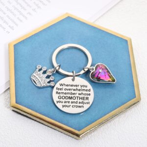 Godmother Keychain Gift Godmother Gifts from Godchild, God Mother Gifts for Women Godmother Proposal Birthday Christmas Gifts from Goddaughter Will You Be My Godmother Present Fairy Godmother Gifts