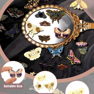 Ferraycle 20 Pieces Butterfly Enamel Pins Bulk for Backpack Cute Enamel Brooch Pins Set Moth Lapel Pins Steampunk Brooches Pins for Women Men Girls DIY Hats Clothes Badges Jacket Bags Gifts