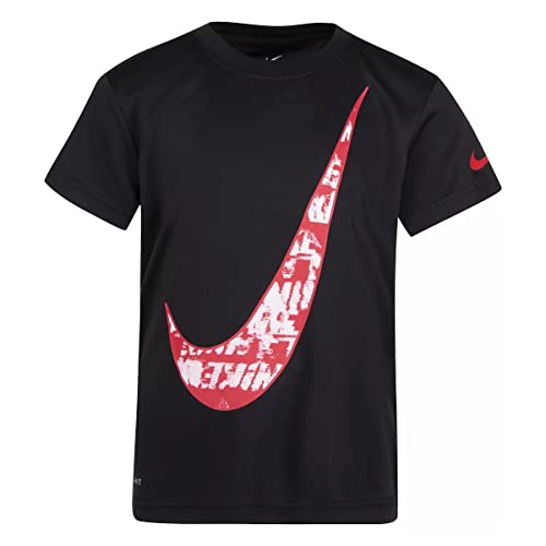 Nike Little Boys Dri-Fit Logos Active Tee (Black(86J143-023)/R, 6 Years)