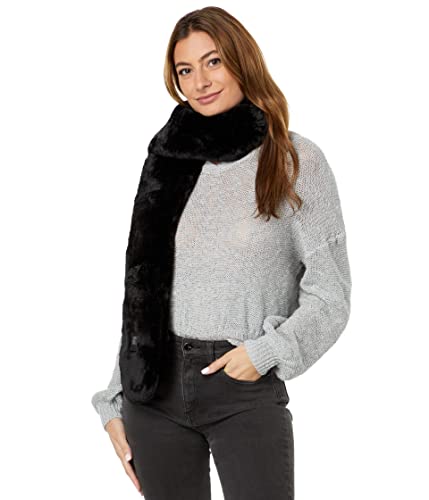 UGG Oblong Faux Fur Scarf Black One Size