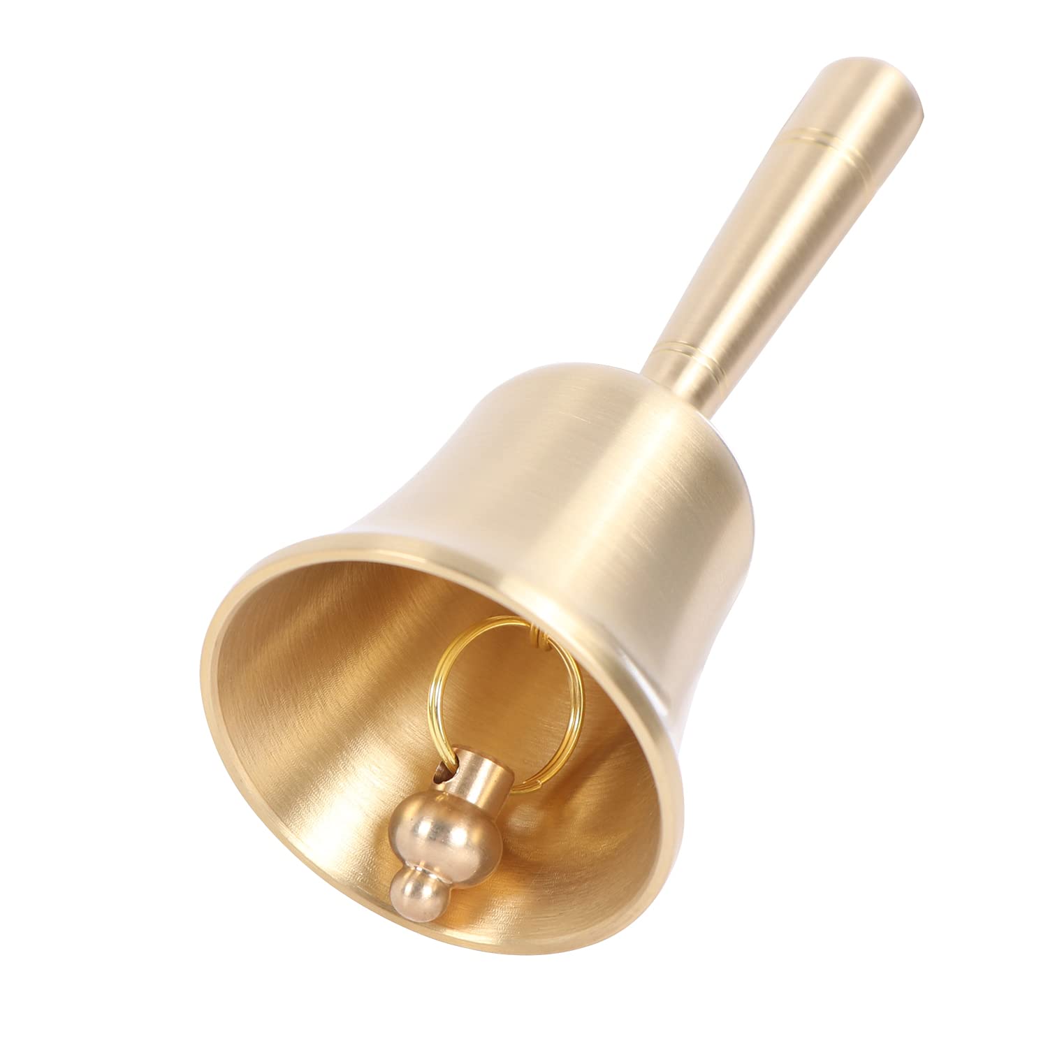 Traditional Style Hand Bell,Kids and Adults Game Call Bell,Extra Loud Solid Brass Handbells use for School, Church, Hotel, Christmas and Wedding Service