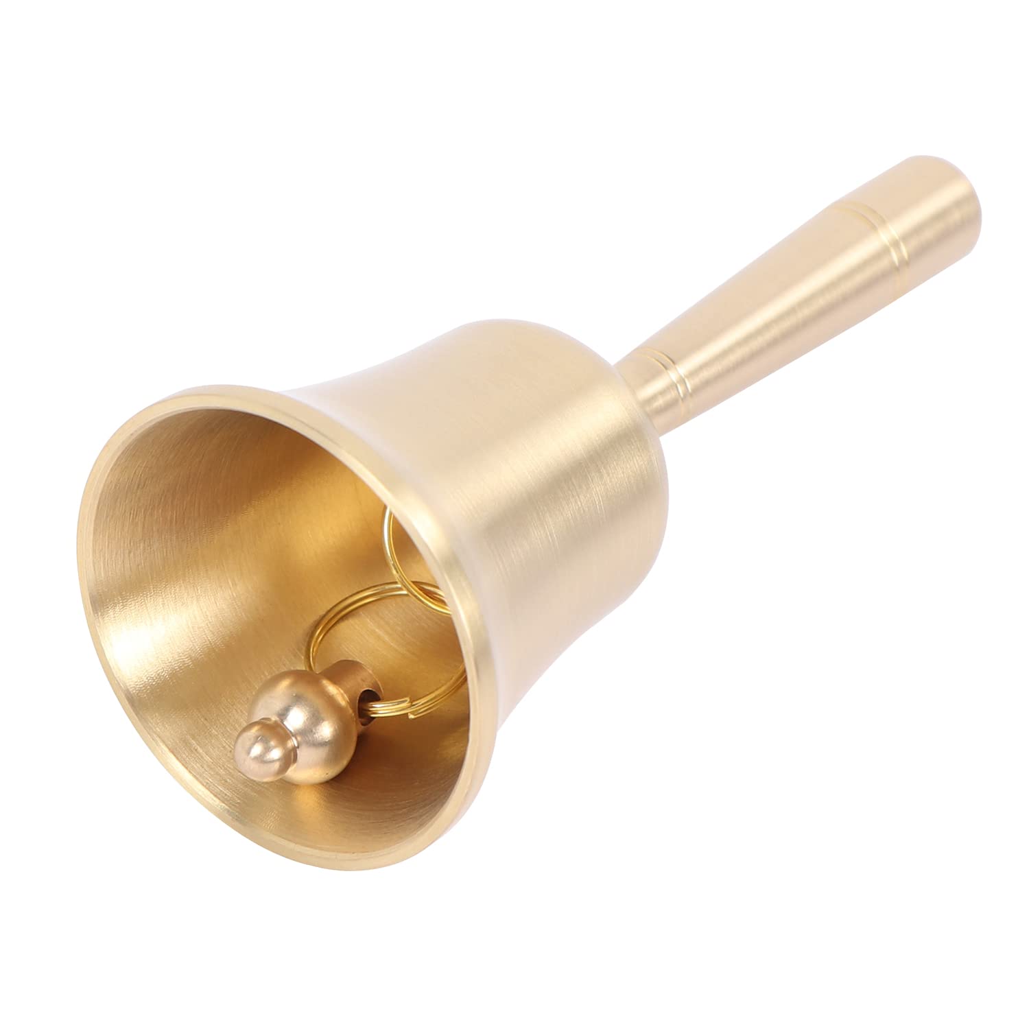 Traditional Style Hand Bell,Kids and Adults Game Call Bell,Extra Loud Solid Brass Handbells use for School, Church, Hotel, Christmas and Wedding Service