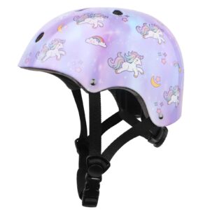 adjustable skateboard bike helmet for toddler girls kids youth boys, sports safety protective helmet cpsc certified for bicycle scooter inline roller skate rollerblading cycling small