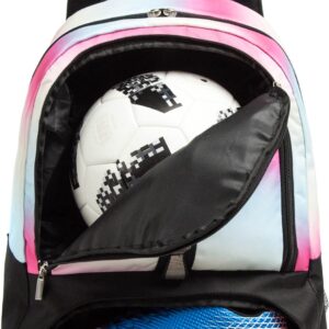 Kioqiear Soccer Bag,Soccer Backpack for Basketball & Volleyball & Football,Sports Bag with Ball Compartment.(PINK)