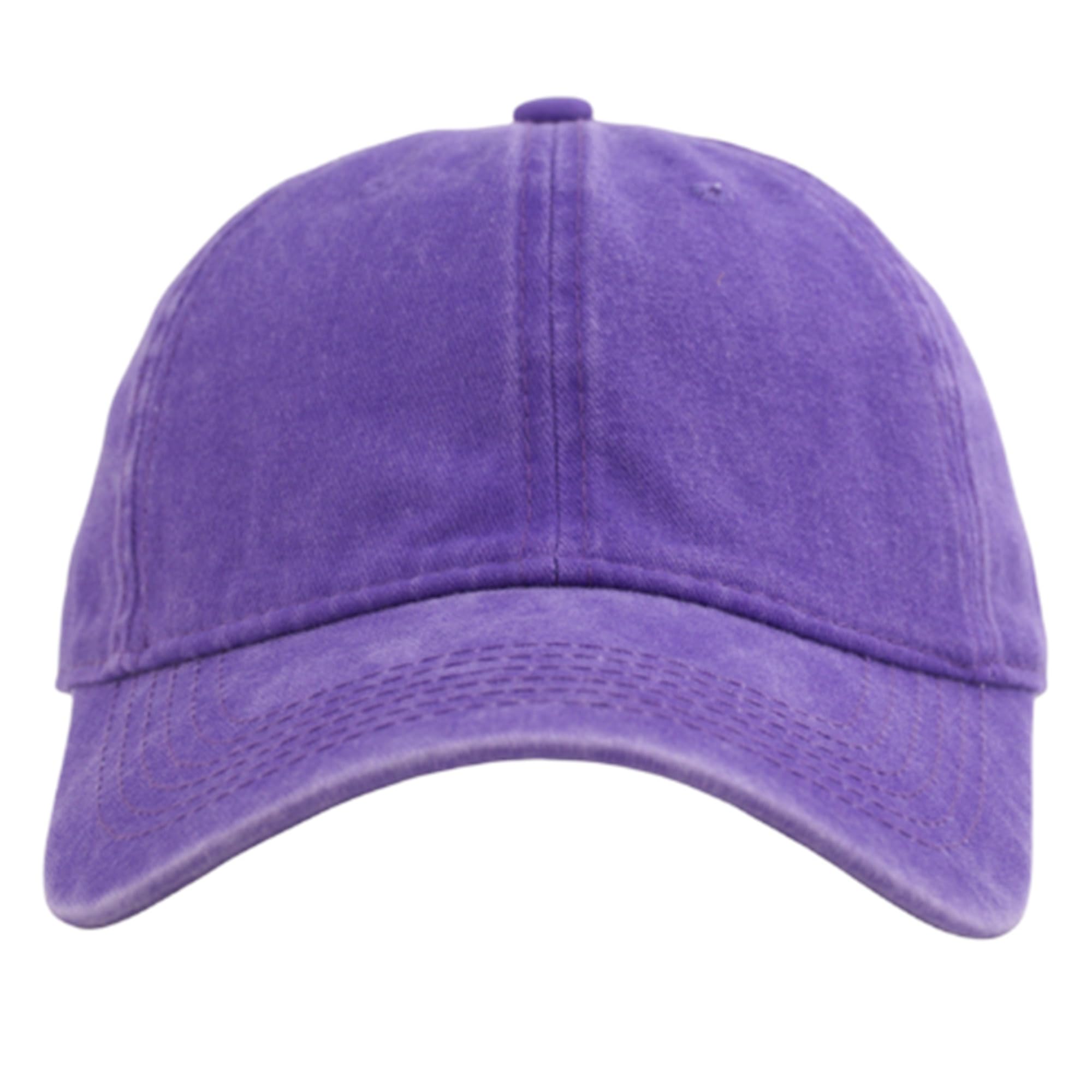 YEANIY Vintage Washed Cotton Purple Baseball Caps Adjustable Unstructured Soft Blank Casual Dad Ball Hats for Men Women