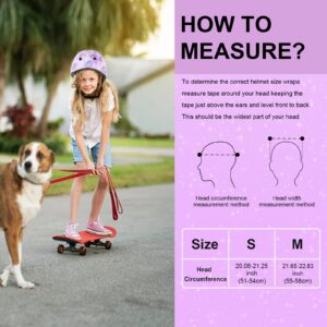 Adjustable Skateboard Bike Helmet for Toddler Girls Kids Youth Boys, Sports Safety Protective Helmet CPSC Certified for Bicycle Scooter Inline Roller Skate Rollerblading Cycling Small