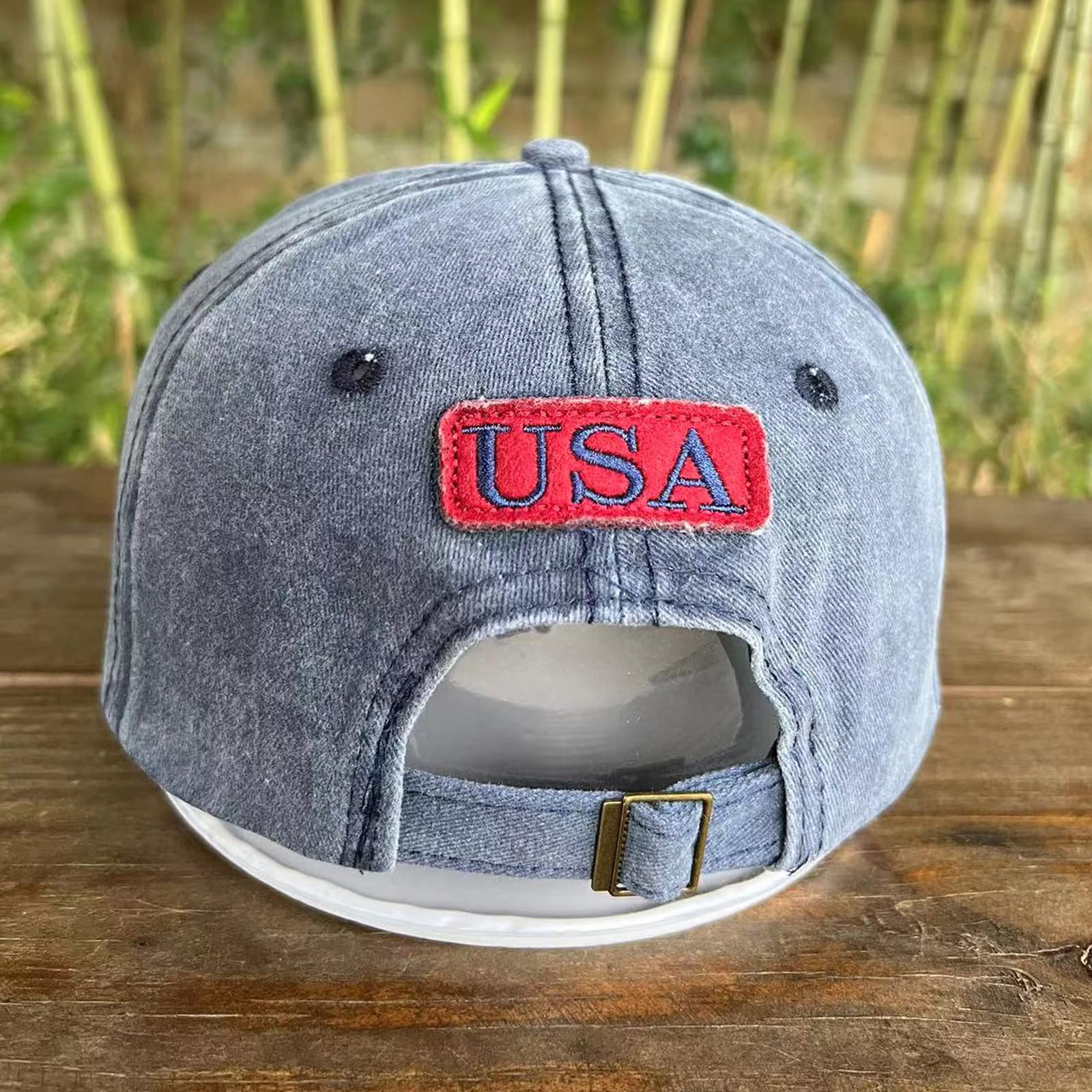 ZelkaWang Embroidered American Flag hat USA Baseball Cap USA Trucker hat for Men Women Teens Patriotic dad hat America hat (American Flag Navy)