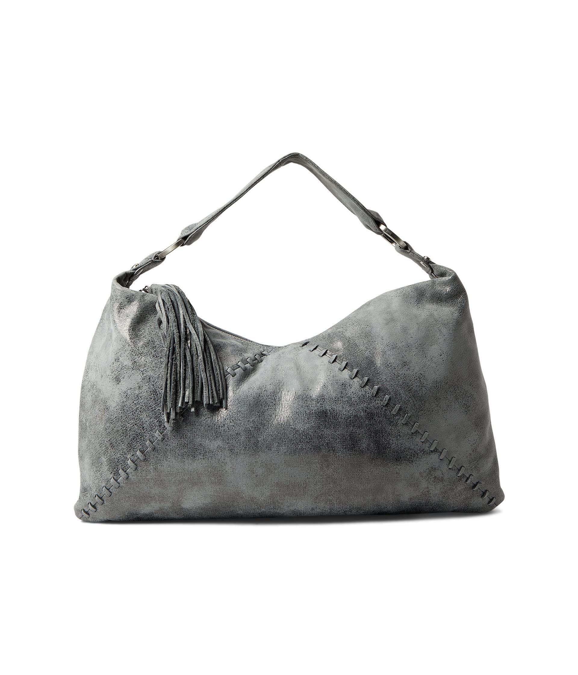 HOBO Paulette Handbag For Women - Premium Leather Construction With Two-Way Zipper Closure, Gorgeous and Stylish Handbag Grey One Size One Size