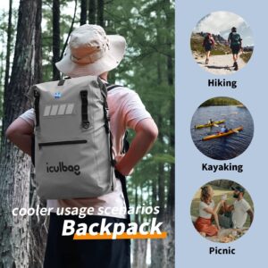 iculbag Backpack Cooler Bags Insulated Leak Proof 40Cans Soft Cooler Backpack Insulated Waterproof Travel Hiking Beach Camping Picnic Hiking Lunch Bags for Men Women for 12Hour Cooling