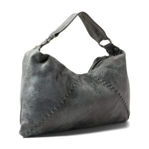 HOBO Paulette Handbag For Women - Premium Leather Construction With Two-Way Zipper Closure, Gorgeous and Stylish Handbag Grey One Size One Size