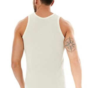 WoolCo. Men's Merino Wool Tank Top 185 Base Layer for Skiing Hiking Camping Hunting, Lightweight Thermal Undershirt (X-Large)