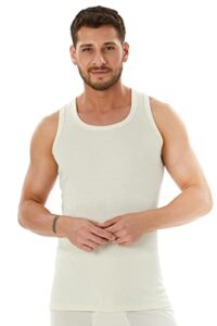 woolco. men's merino wool tank top 185 base layer for skiing hiking camping hunting, lightweight thermal undershirt (x-large)