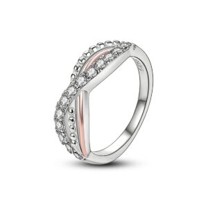 narmo 925 sterling silver rings for women endless love entwined cubic zirconia ring line rings wedding band rings (8)