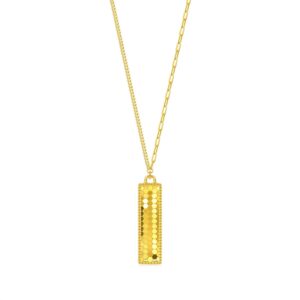 CHOW SANG SANG Dazzling Mirror Gold 999.9 24K Solid Gold Price-by-Weight Gold Simple Rectangle Necklace for Women 93401N (Approx. 0.22tael (~8.23g), 18.5", (47 CM))