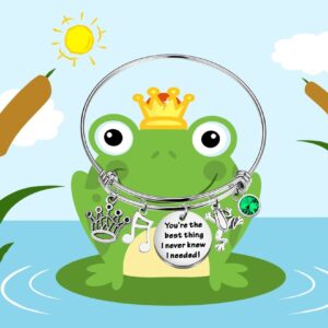 SEIRAA Frog Princess Bracelet You’re the Best Thing I Never Know I Needed Frog Bracelet for Women Frog Stroy Inspired (Frog Bracelet)