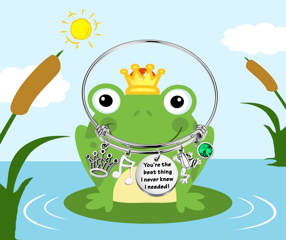 SEIRAA Frog Princess Bracelet You’re the Best Thing I Never Know I Needed Frog Bracelet for Women Frog Stroy Inspired (Frog Bracelet)