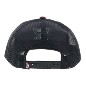 HOOEY Sterling 6-Panel Adjustable Trucker w/Logo (Maroon/Black)