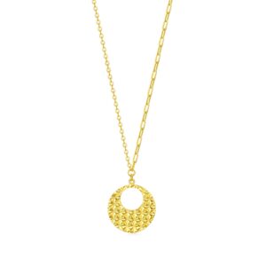 CHOW SANG SANG Dazzling Mirror Gold 999.9 24K Solid Gold Price-by-Weight Gold Round Circle Necklace for Women 93439N (Approx. 0.15tael (~5.61g), 18.5", (47 CM))