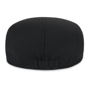 American Trends Mens Newsboy Hats Soft Breathable Fitted Cabbie Hat Black Driving Hunting Hat Cap for Men Black One Size