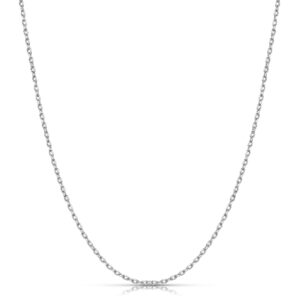 Gacimy Sterling Silver Chain Necklace for Women, 1mm Thin 925 Sterling Silver Cable Chain for Women, 18" Length with 2" Extension Chains