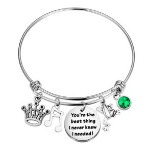 SEIRAA Frog Princess Bracelet You’re the Best Thing I Never Know I Needed Frog Bracelet for Women Frog Stroy Inspired (Frog Bracelet)