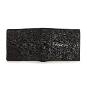 Black Polished Stingray Wallet Medium