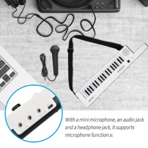 PENCHEN Guitar Electronic Piano with Mini Keyboard 37-Key Electronic Keyboard Piano Rechargeable Children' s Piano