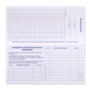 12PCS Check Registers for Personal Checkbook, Easy to Read Checkbook Register