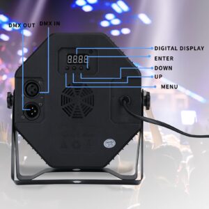 Stage Lights 36 RGB LED DJ Par Lights DMX & Remote Controlled Sound Activated with Uplights for Wedding Birthday Party Club Stage Lighting-4 Pack (RGB-4)