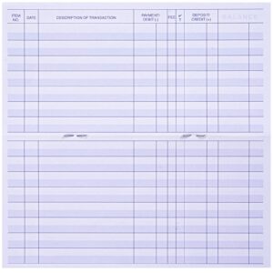 6PCS Check Registers for Personal Checkbook, Easy to Read Checkbook Register