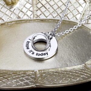 MAOFAED Musical Theatre Necklace I know Its Today Drama Performer Gift Musical Lover Gift Drama Teacher Gift (i know it today)