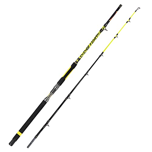 Fiblink Catfish Fishing Rod 1 Piece/2 Piece Cat Catfish Rod Portable Travel Heavy Cat Catfishing Fishing Pole 6'6"/7'6"/8'/10' (2 Piece-7'6")