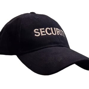 3C Products Navy Blue Security Cap w/White Security Embroidered Logo 6 Panels Hat