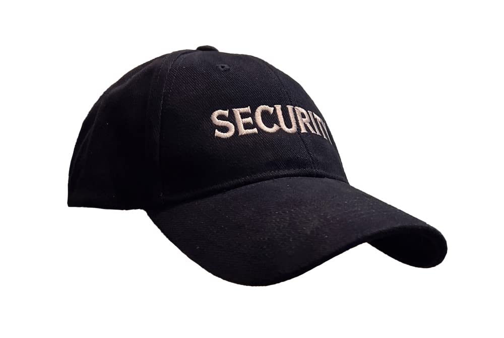 3C Products Navy Blue Security Cap w/White Security Embroidered Logo 6 Panels Hat