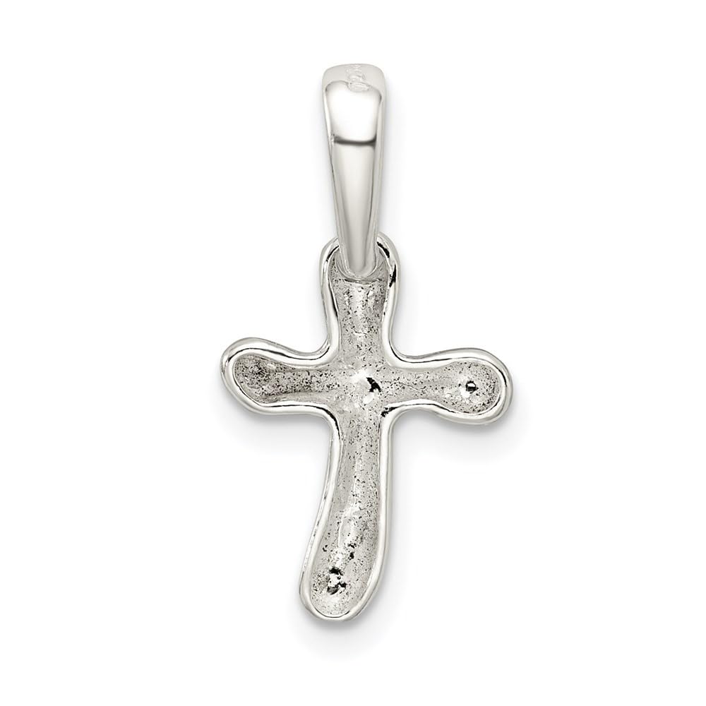 Auriga Fine Jewelry 925 Sterling Silver Tiny Freeform Cross Pendant, (L- 23 mm, W- 12 mm) Gift for Women