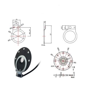 通用 Ebike Parts JN Control System with JN 30A Controller/JN LED S800 Display/Thumb Throttle/PAS/E brakeFor Electric Bike Conversion Kit