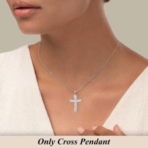 Auriga Fine Jewelry Sterling Silver Cross Pendant Gift for Women