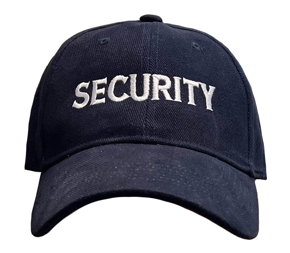 3C Products Navy Blue Security Cap w/White Security Embroidered Logo 6 Panels Hat