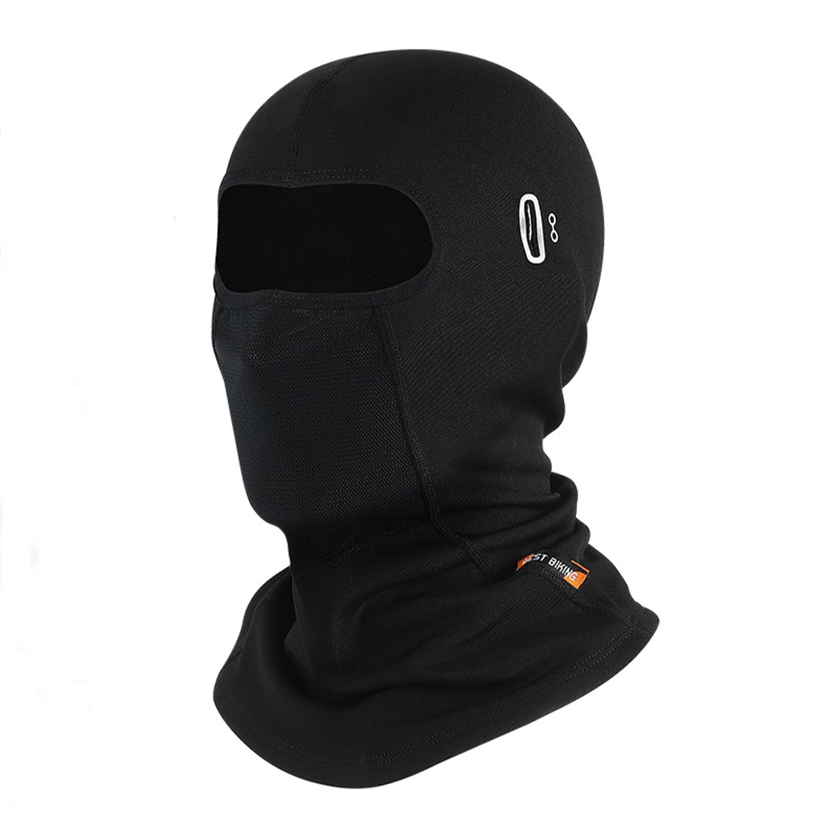 LEICURACE Skull Cap with Glasses Holes Thermal Cycling Helmet Liner Running Beanie for Men Women Black