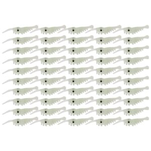 VBESTLIFE Soft Plastic Fishing Lures, 50Pcs 3cm Luminous Fishing Lures Silicone Soft Shrimp Simulation Lure Bait Fishing Tackle for Saltwater Freshwater