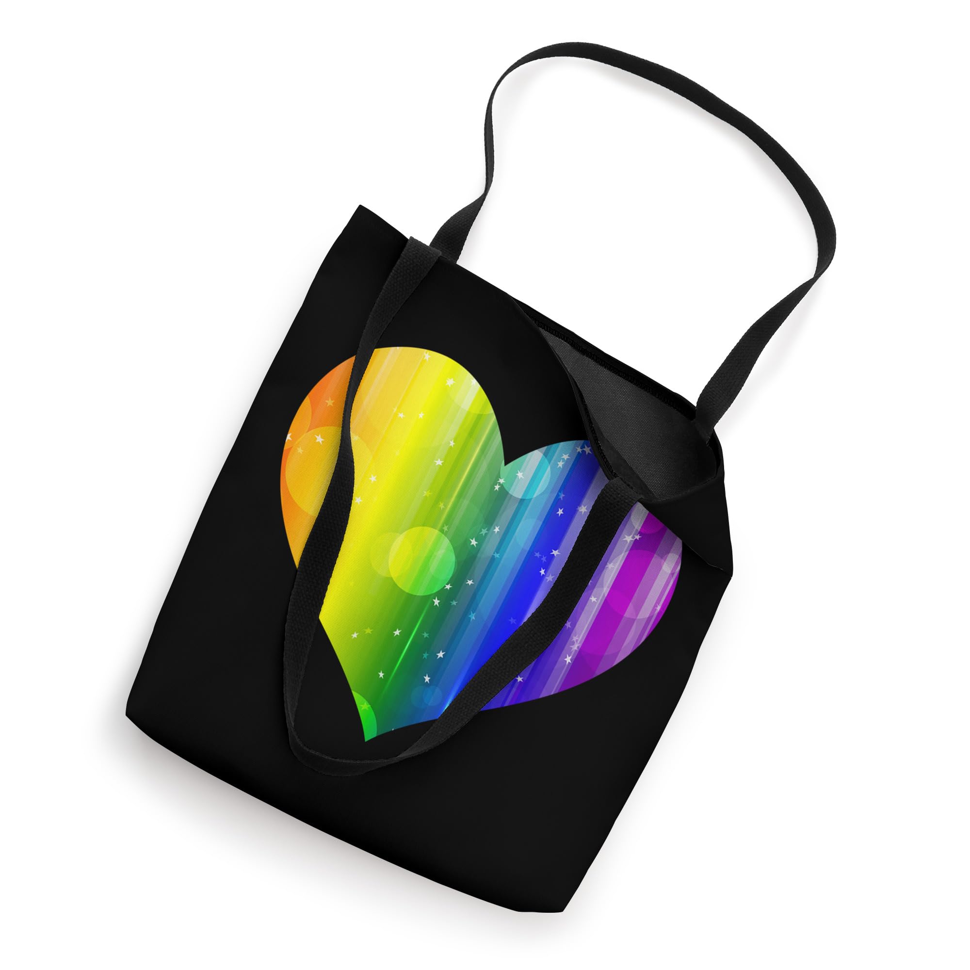 Celestial Rainbow Heart Tote Bag