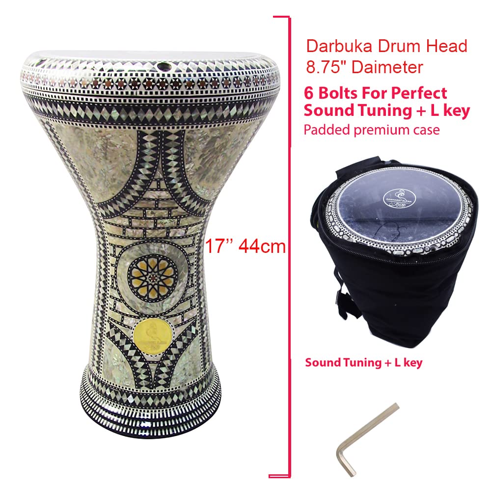 Zaza Percussion Drum Head For Classic Size Egyptian Darbuka Doumbek (8.75''/0.5'' - Transparent)