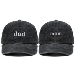 labi baby 2 pack vintage mom and dad hats new dad gifts pregnancy announcements hats new parents gifts couples matching outfits adjustable