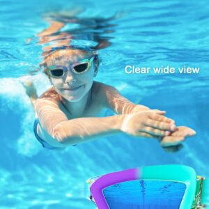 Hurdilen Kids Swim Goggles, Swimming Goggles for Kids Children, Anti-Fog Anti-UV Youth Swim Glasses with Nose Clip, Earplugs for Age 3-15